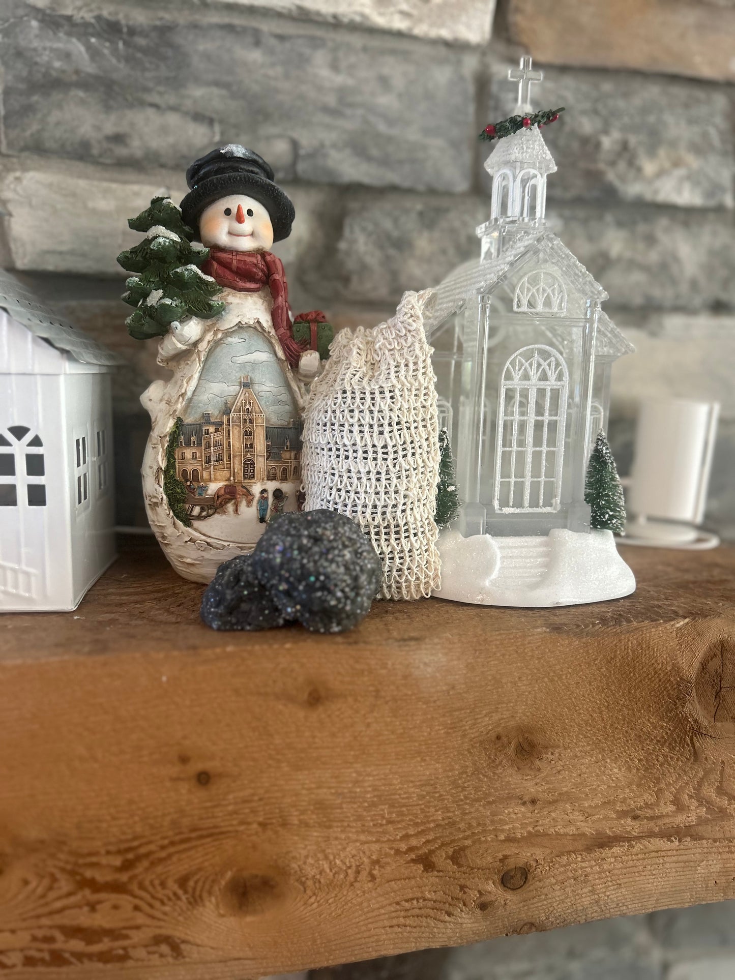 Lump of Coal with (Soap Saver)Bag Goat Milk Soap